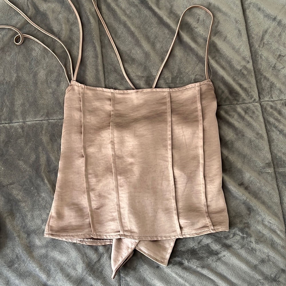 Motel rocks corset silk top